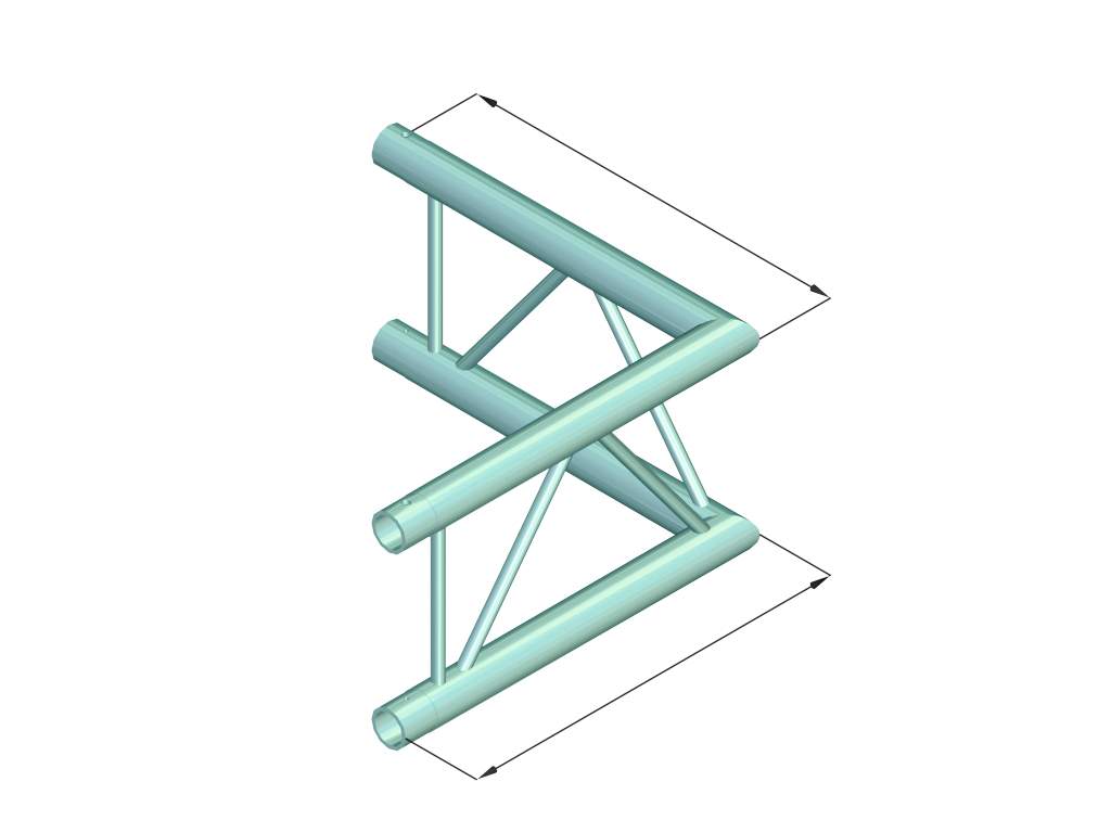 ALUTRUSS DECOLOCK DQ2-SPAC21V 2-Weg Ecke 90- sw