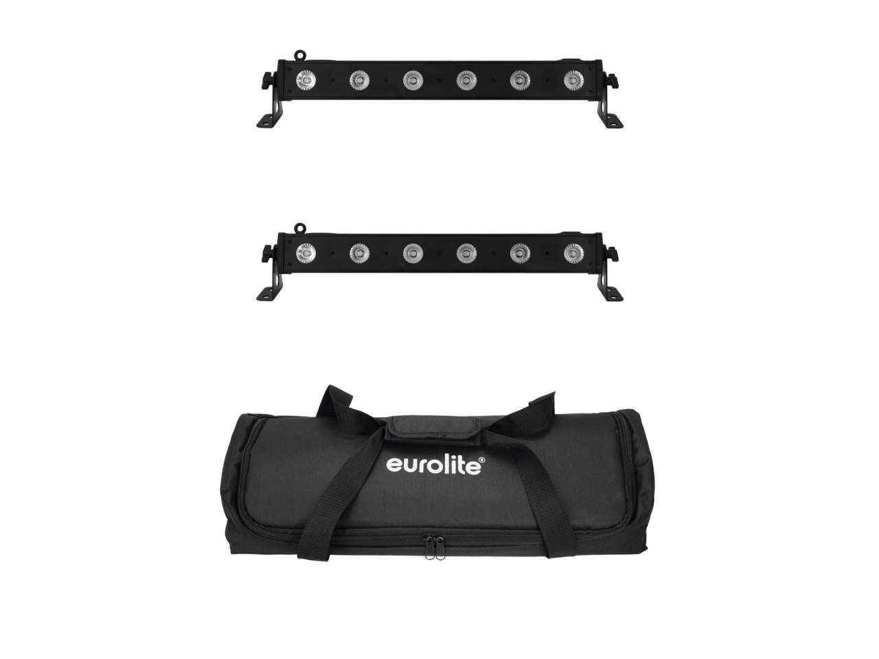 EUROLITE Set 2x LED BAR-6 QCL RGBA + Soft Bag