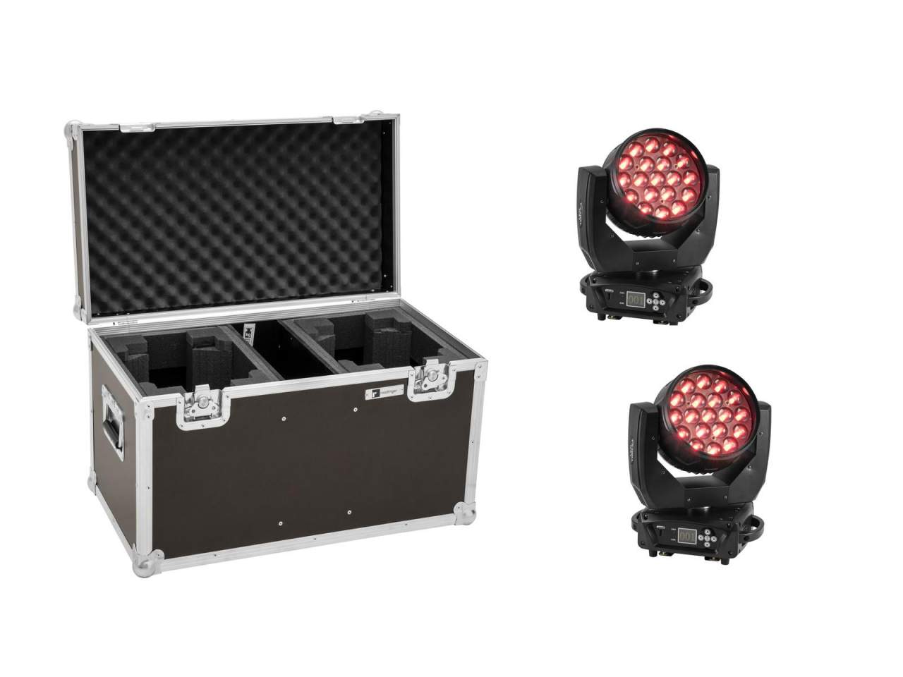 EUROLITE Set 2x LED TMH-X4 Moving-Head Wash Zoom + Case unter EUROLITE